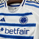 Conjunto Kit Infantil Cruzeiro Away 2026/27 - Adidas Torcedor - Branca/Azul