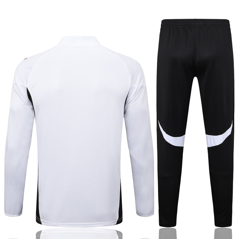 Conjunto de Treino Half Ziper Liverpool 2025/26 - Adidas Jaqueta + Calça - Branca/Preta