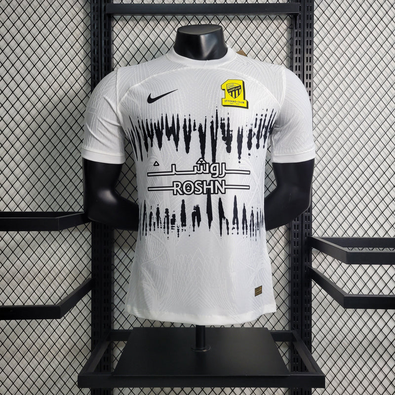 Camisa Ittihad Away 2023/24 - Nike Jogador Masculina - Branca/Preta