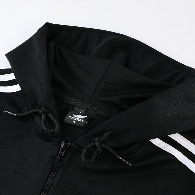 Kit Conjunto Adidas Tech Fleece - Jaqueta e Calça- Preta/Branca