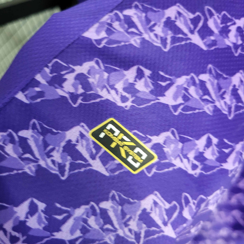 Camisa Fiorentina Home 2023/24 - Kappa Torcedor Masculina - Roxa/Branca