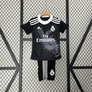 Conjunto Kit Infantil Real Madrid Third 2014/15 - Adidas Retrô - Preta/Branca