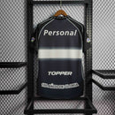 Camisa Olympia Away 2002/03 - Topper Retrô Masculina - Preta/Branca