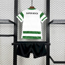 Conjunto Kit Infantil Sporting Home 2025/26 - Nike Torcedor - Branca/Verde
