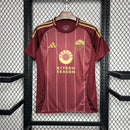 Camisa Pronta Entrega Roma Home 2024/25 - Adidas Torcedor Masculina - Bordo/Dourado