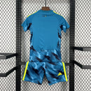 Conjunto Kit Infantil Seleção Espanha Goleiro 2026/27 - Adidas Torcedor - Azul/Amarela