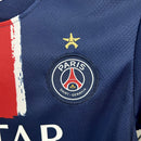 Conjunto Kit Infantil PSG Home 2024/25 - Nike Torcedor - Azul/Vermelha