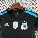 Conjunto Kit Infantil Seleção Argentina Goleiro 2026/27 - Adidas Torcedor - Preta/Azul