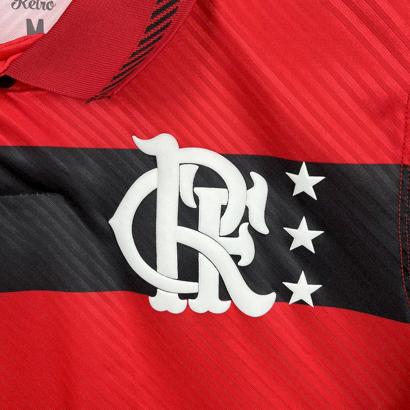 Camisa Flamengo 1995/96 - Retrô Masculina - Vermelha/Preta