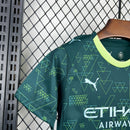 Conjunto Kit Infantil Manchester City Four 2025/26 - Puma Torcedor - Verde