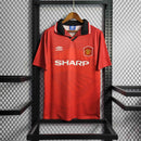 Camisa Manchester United Home 1994/96 - Umbro Retrô Masculina - Vermelha/Preta