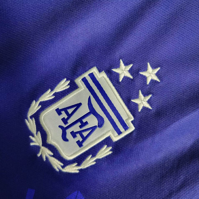 Camisa Manga Longa Seleção Argentina Away 2022/23 - Adidas Torcedor Masculina - Azul/Roxa