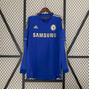 Camisa Manga Longa Chelsea Home 2012/13 - Adidas Retrô Masculina - Azul/Dourada