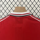 Conjunto Kit Infantil Manchester United Home 1998/99 - Umbro Retrô - Vermelha/Branca