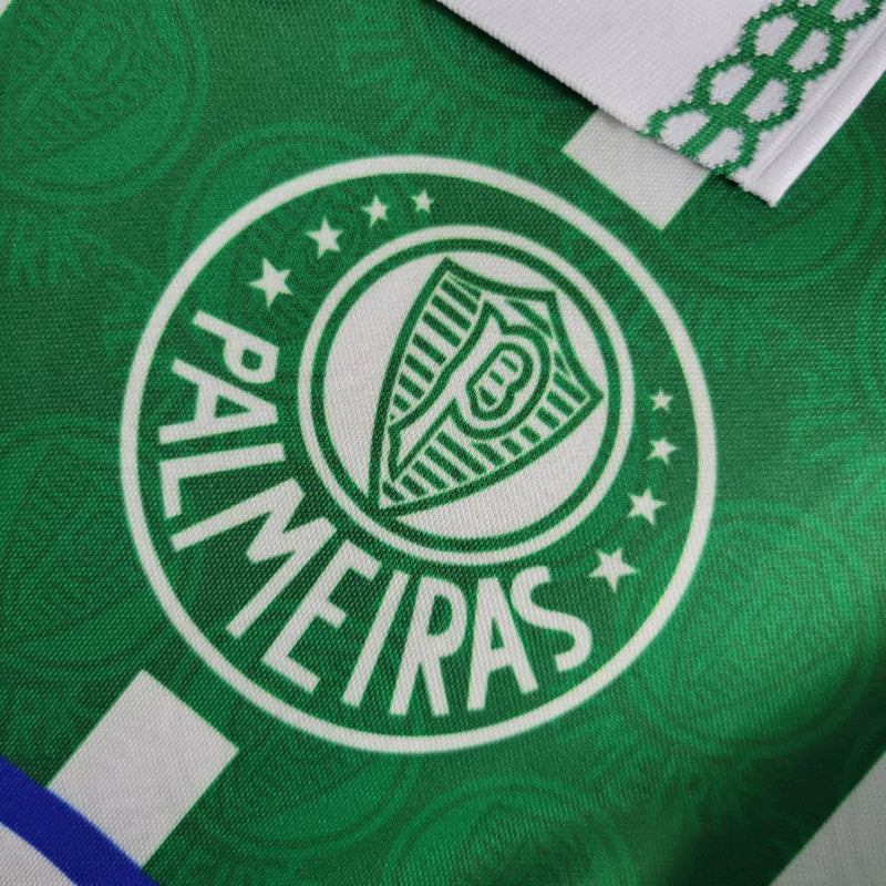 Camisa Palmeiras Home 1993 - Rhumell Retrô Masculina - Verde/Branca