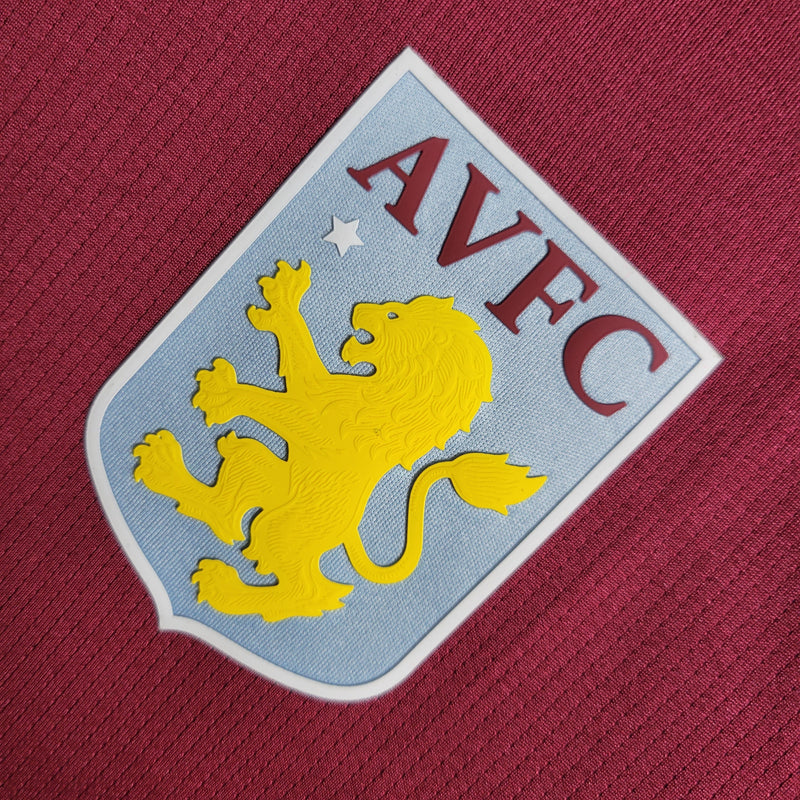 Camisa Aston Villa Home 2022/23 - Castore Torcedor Masculina - Bordo/Azul