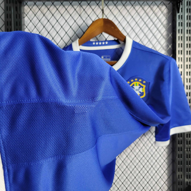 Camisa Seleção Brasil Away 2006/07 - Nike Retrô Masculina - Azul/Branca