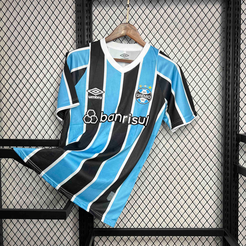 Camisa Grêmio Home 2024/25 - Umbro Torcedor Masculina - Azul/Preta