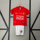 Kit Infantil Man. United Home 2007/08 - Nike Retrô - Vermelha