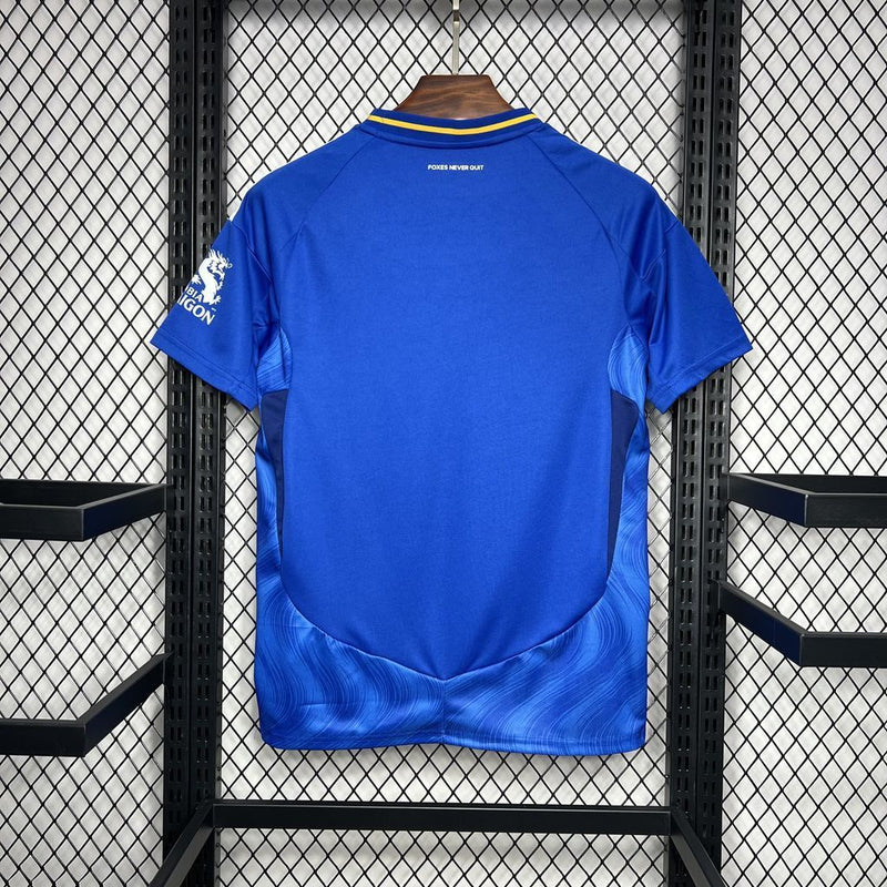 Camisa Leicester City Home 2024/25 - Adidas Torcedor Masculina - Azul/Branca