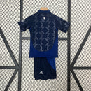 Kit Infantil Manchester United Away 2024/25 - Adidas Torcedor - Azul