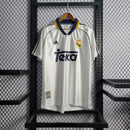 Camisa Pronta Entrega Real Madrid Home 1998/00 - Adidas Retrô Masculina - Branca/Azul