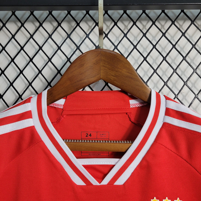 Kit Infantil Benfica Home 2023/24 - Adidas Torcedor - Vermelha/Branca