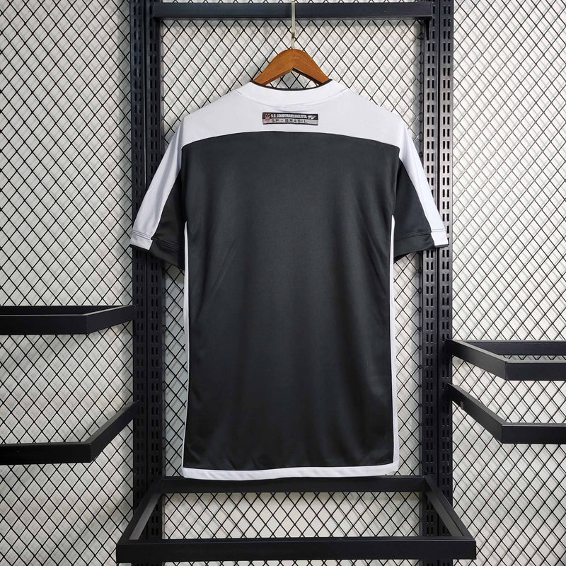 Camisa Corinthians Away 2000/01 - Topper Retrô Masculina - Preta/Branca