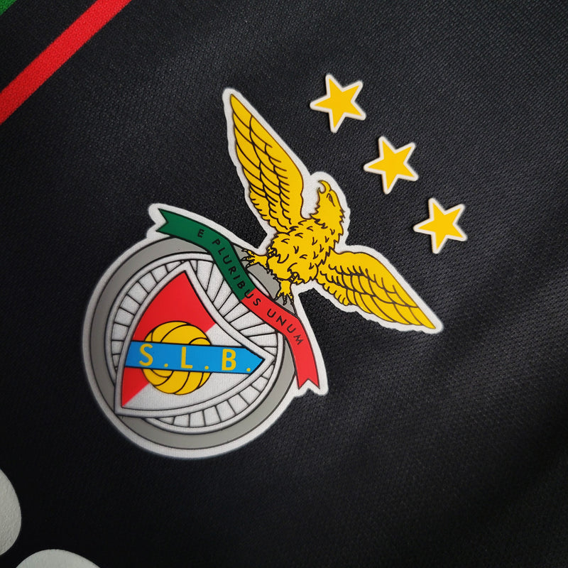 Camisa Benfica Away 2023/24 - Adidas Torcedor Masculina - Preta/Branca