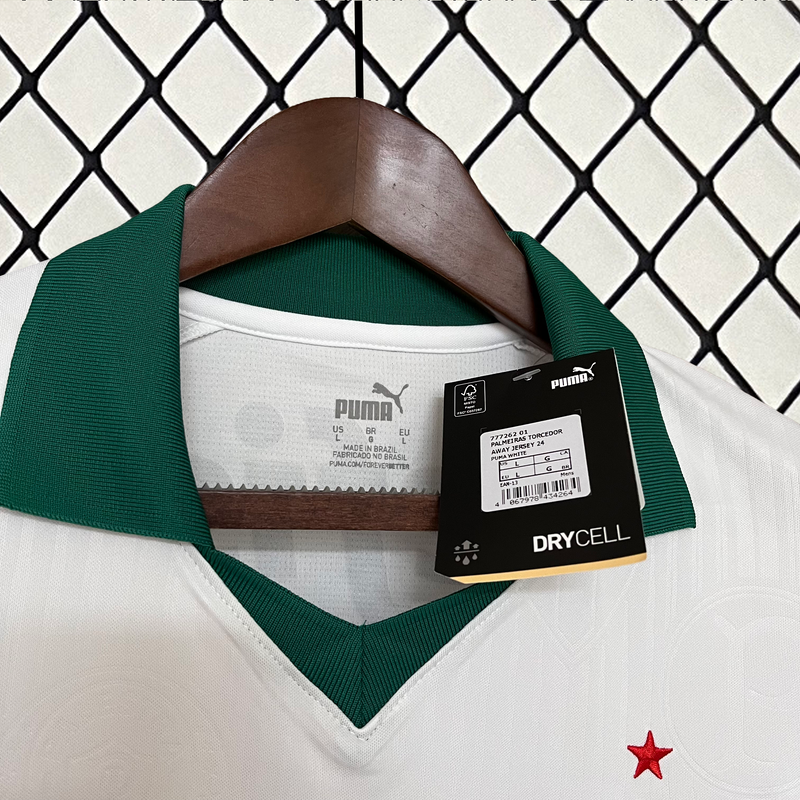 Camisa Palmeiras Away 2024/25 - Puma Torcedor Masculina - Branca/Dourada