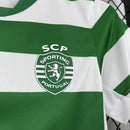 Conjunto Kit Infantil Sporting Home 2025/26 - Nike Torcedor - Branca/Verde