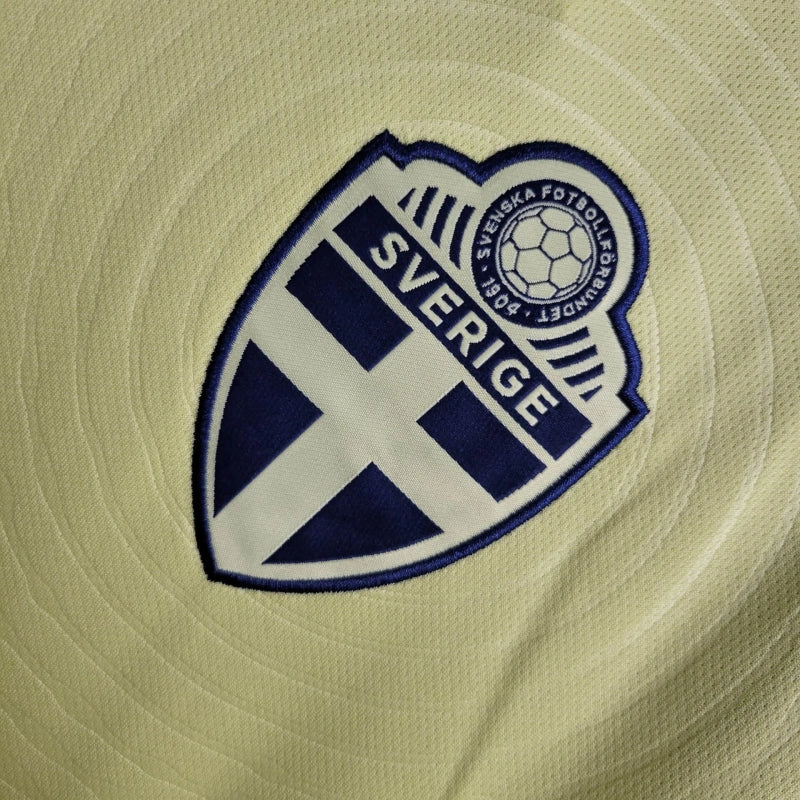 Camisa Seleção Suécia Home 2024/25 - Adidas Torcedor Masculina - Amarela/Azul