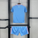 Conjunto Kit Infantil Inter Miami Third 2025/26 - Adidas Torcedor - Azul/Rosa