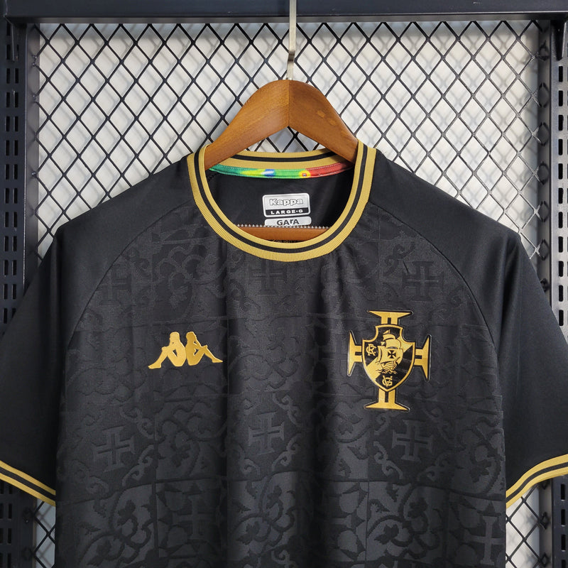 Camisa Vasco Especial 2022/23 - Kappa Torcedor Masculina - Preta/Dourada