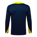 Conjunto de Treino Half Ziper Atlético de Madrid 2025/26 - Nike Jaqueta + Calça - Azul/Amarela