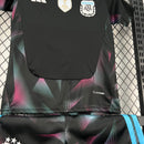 Conjunto Kit Infantil Seleção Argentina Goleiro 2026/27 - Adidas Torcedor - Preta/Azul