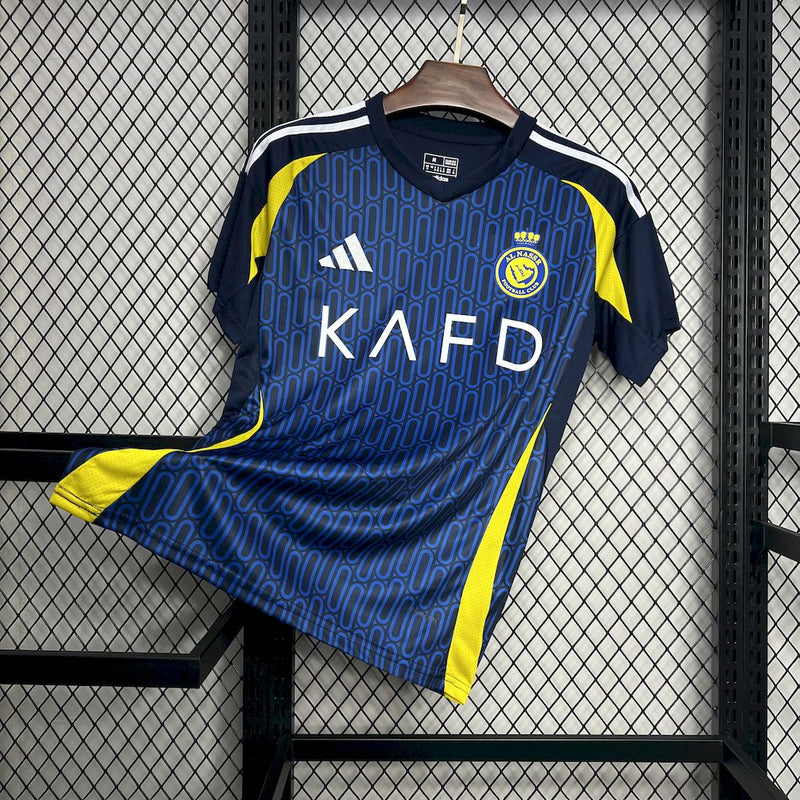 Camisa Al-Nassr Away 2024/25 - Adidas Torcedor Masculina - Azul/Amarela