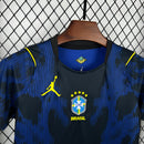 Conjunto Kit Infantil Seleção Brasil Away 2026/27 - Jordan Torcedor - Azul/Preta