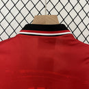 Conjunto Kit Infantil Manchester United Home 1994/96 - Umbro Retrô - Vermelha/Branca