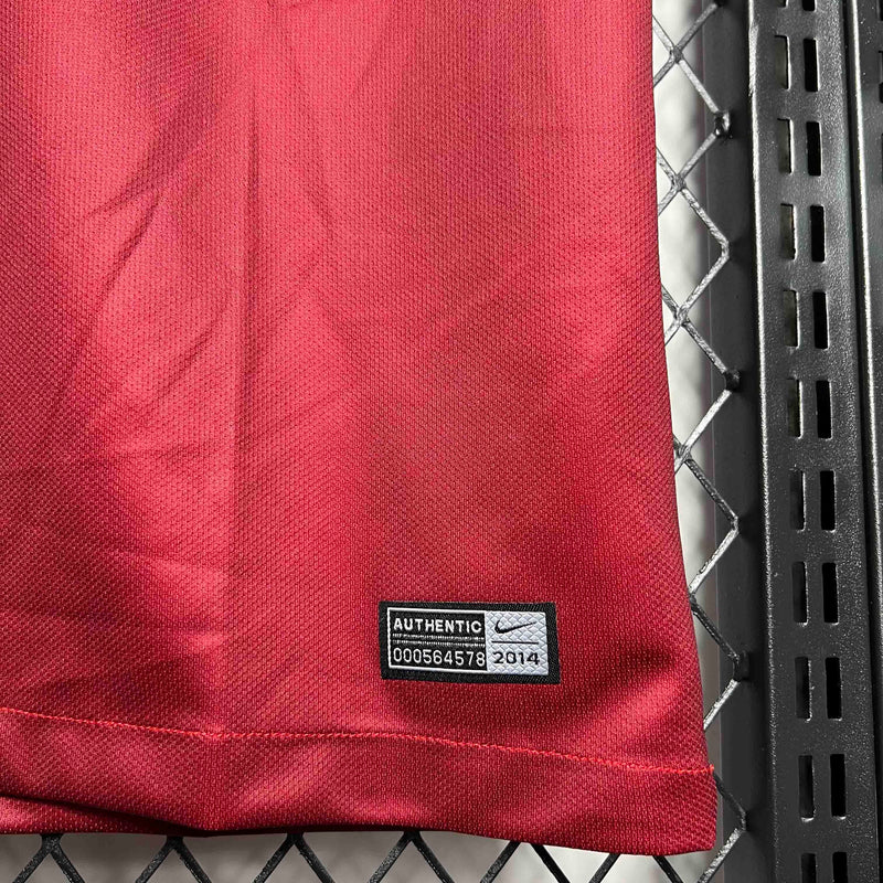 Camisa Seleção Portugal Home 2014/15 - Nike Retrô Masculina - Vermelha/Verde