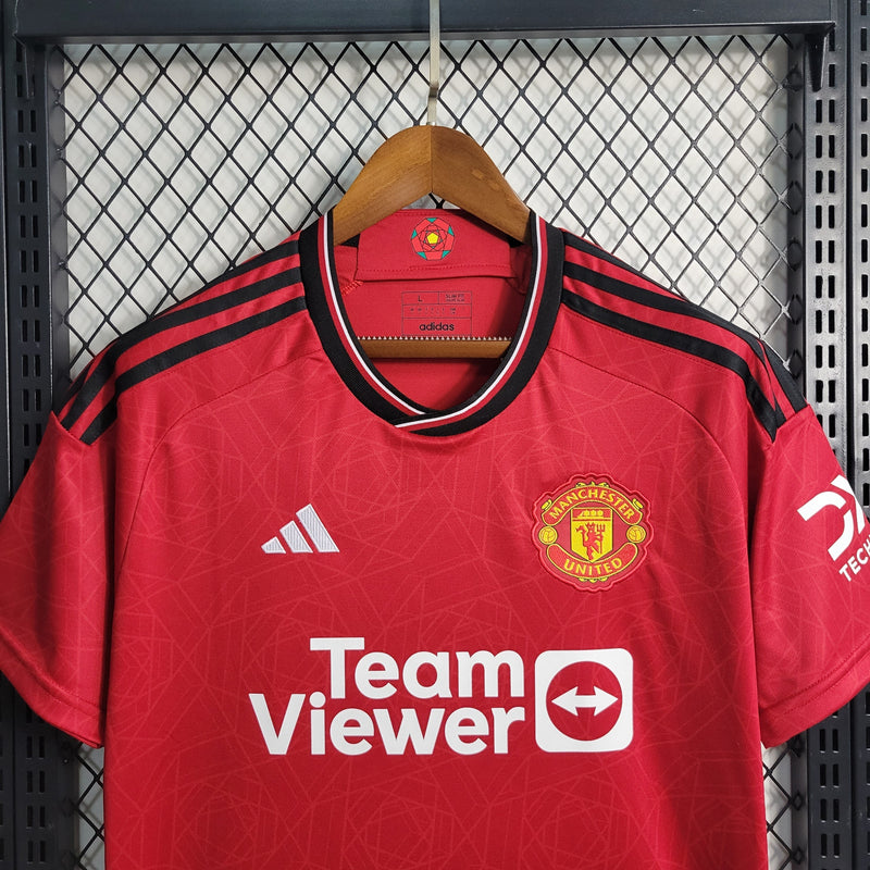 Camisa Manchester United Home 2023/24 - Adidas Torcedor Masculina - Vermelha