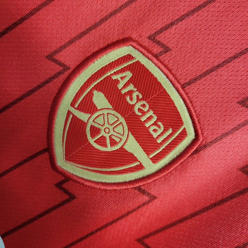 Kit Infantil Arsenal Home 2023/24 - Adidas Torcedor - Vermelha/Branca
