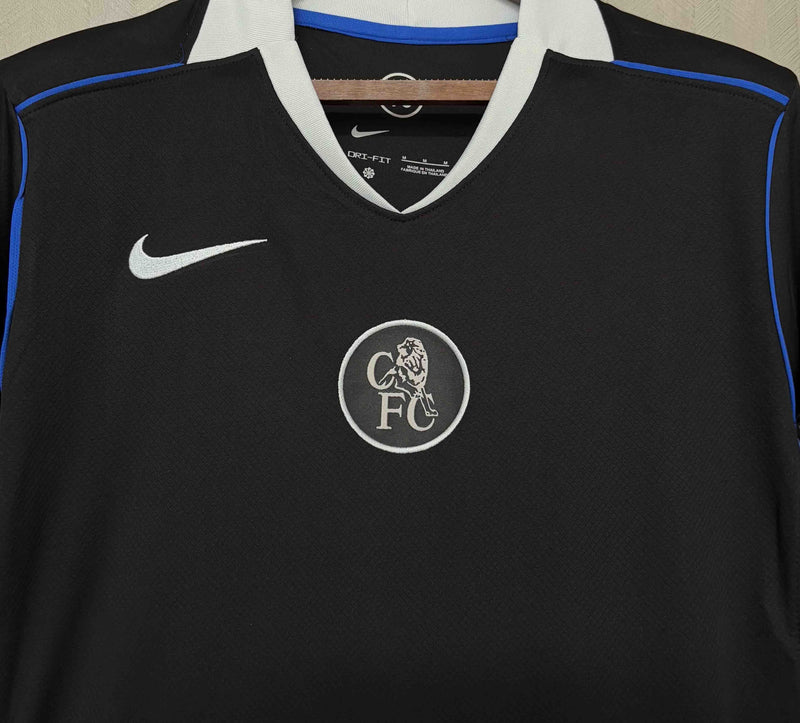 Camisa Chelsea Third 2025/26 - Nike Torcedor Masculina - Preta/Azul