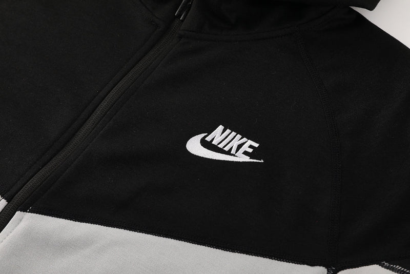 Kit Conjunto Nike Tech Fleece - Jaqueta e Calça- Preta/Cinza