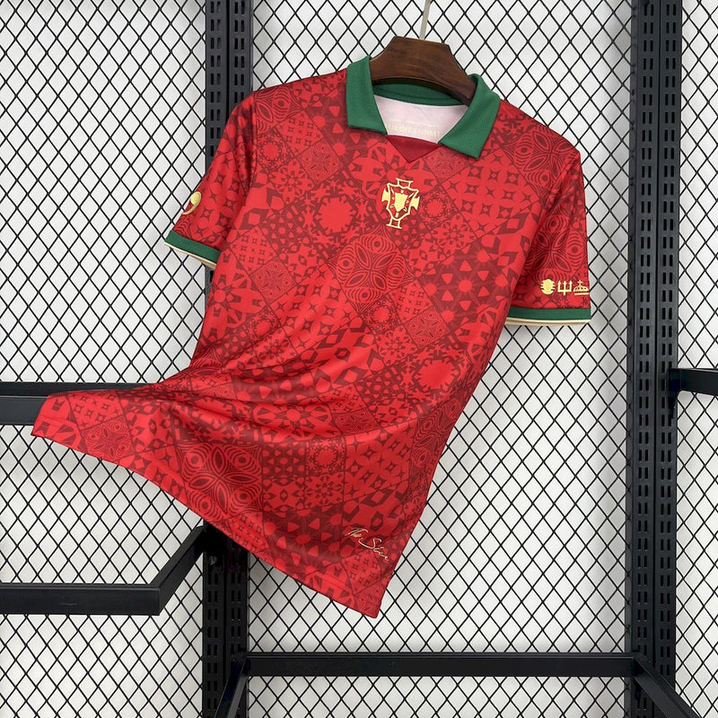 Camisa Seleção Portugal 2025/26 - Comma Torcedor Masculina - Vermelha/Verde