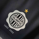 Camisa Olympia Away 2002/03 - Topper Retrô Masculina - Preta/Branca