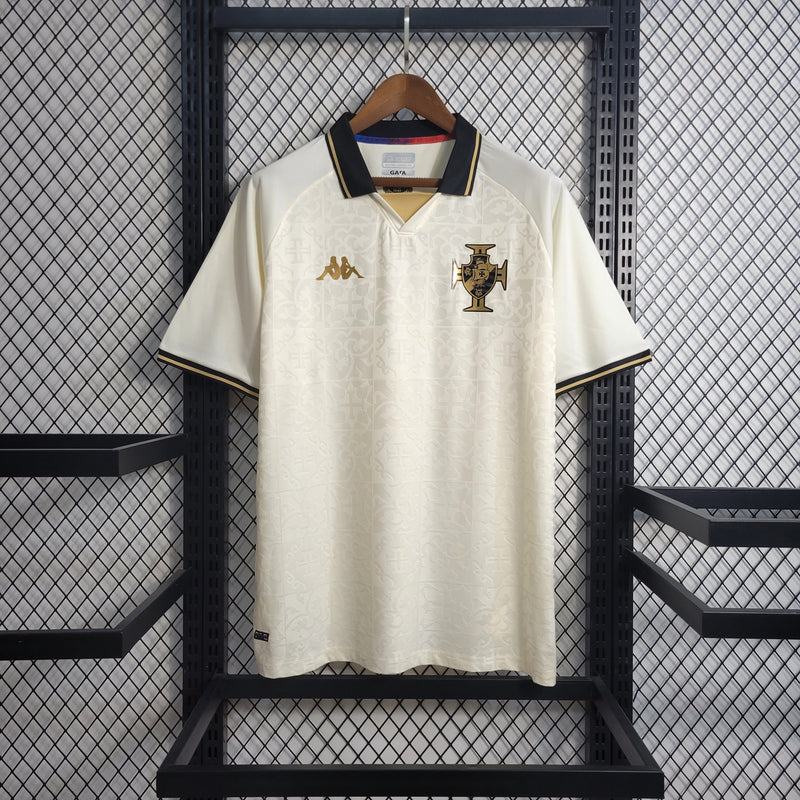 Creme Bege/Dourada-Kappa-Edição Especial lll-22/23-Vasco-Torcedor-Polo