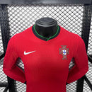 Camisa Manga Longa Seleção Portugal Home 2024/25 - Nike Jogador Masculina - Vermelha/Verde