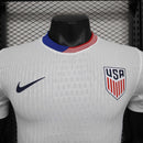 Camisa Seleção EUA Home 2024/25 - Nike Jogador Masculina - Branca/Vermelha