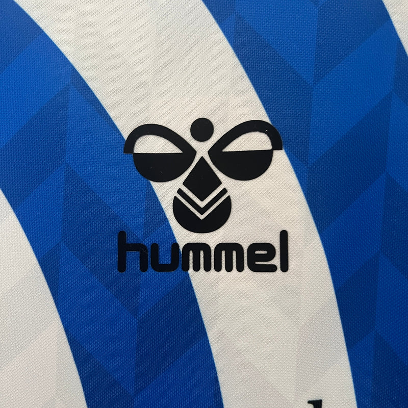 Camisa Malaga Edição Especial 2024/25 - Hummel Torcedor Masculina - Branca/Azul